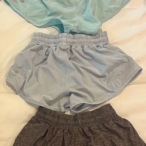 light blue lululemon hotty hot short